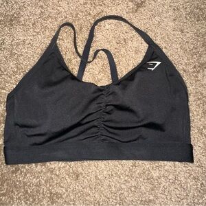 Gym Shark - Scrunched sports bra - Black - size small